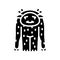 beast monster alien glyph icon vector illustration