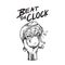 Beat The Clock Drawing Illustration Concept