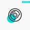 Beat, Dj, Juggling, Scratching, Sound turquoise highlight circle point Vector icon