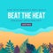 Beat the heat season`s best deals banner design