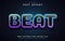 Beat text, editable neon text effect