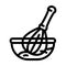 beater whisk line icon vector illustration