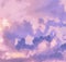 Beatiful Sky with Clouds Expressive Chalk Painting Aesthetic