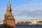 Beatiful view Neva river in Saint Petersburg.