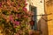 beatiful windows and doors in the street of ancient mdina town, malta