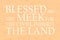 Beatitudes Meek Plain Text Pastel Orange