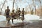 The Beatles bench on Kok Tobe mountain near Almaty, Kazakhstan