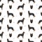 Beauceron dog, French shepherd seamless pattern