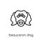 Beauceron dog icon. Trendy modern flat linear vector Beauceron d