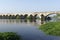 Beaugency old bridge on Loire river