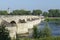 Beaugency old bridge on Loire river