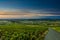 Beaujolais vineyards at sunrise time, Beaujolais, France