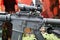 Beaulieu, Hampshire, UK - May 29 2017: Closeup of Colt Canada C8 Carbine L119A1
