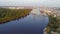 Beaumont, Texas, Neches River, Aerial View, TNeches River Railroad Bridge