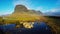 Beauriful Iceland from aerial - mountain landscape along route 1