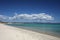 Beauriful nuances of blue colour on the beach