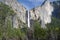 Beautfiul bridal veil falls, yosemite nat park, california, usa