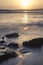 Beautfiul vibrant sunset over Kimmeridge Bay Jurassic Coast England