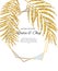 Beautifil Wedding Invitation with Palm Tree Leaf Silhouette Vector Illustration