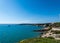 Beautifu  sea view on a sunny day in Salou, Spain. Mediterranian sea