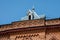 A beautiful 19th century red brick building in a city in Siberia.