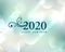 Beautiful 2020 new year elegant bokeh background design