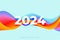 beautiful 2024 new year greeting background design