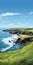 Beautiful 2d Illustration Of Bude, Cornwall With Stunning Coastal Landscape