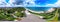 Beautiful 360 degree panoramic view of the Burgas Bay and the Burgas Sea Garden, Bulgaria