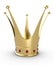 Beautiful 3d illustration of a gold Princess crown