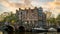 Beautiful 4k timelapse of the corner of the `prinsengracht` and `brouwersgracht`, canals in Amsterdam, just after sunset