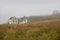 Beautiful abadoned house in the fog