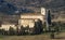 The beautiful Abbey of Sant`Antimo, Montalcino, Siena, Tuscany, Italy