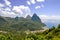 Beautiful above view of tropical landscape and sea, Santa Lucia island, Caribbean