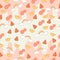 Beautiful abstract background. hand drawn vector. seamless pattern with cloud, rainbow, apple, watermelon and orange fruits illust