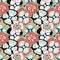 Beautiful abstract delicate flowers seamless pattern