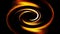 Beautiful abstract fiery circle on a black background. Loop Animation