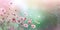 Beautiful abstract pink and green misty morning photo floral design background banner. generative ai AIG32