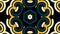 Beautiful abstract surreality pattern, kaleidoscope in geometric style on black background, seamless loop. Fast changing