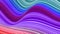 Beautiful abstraction of waves on surface, color gradient blue red purple, extruded lines as striped fabric surface with