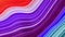 Beautiful abstraction of waves on surface, color gradient red blue green purple, extruded lines as striped fabric