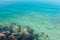 Beautiful Adriatic Sea with rocks on beach