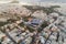 Beautiful aerial cityscape of Athens with modern museum of Acropolis