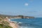 Beautiful aerial Crystal Cove Beach vista, Orange County, California