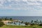 Beautiful aerial lagoon vista on Oahu