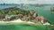 Beautiful aerial Miami Beach FL inlet port islands