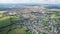 beautiful aerial panorama view of Cheltenham, Gloucestershire, England