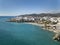 Beautiful aerial panoramic view of Nerja city from Costa del Sol Spain a Top touristic