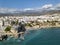 Beautiful aerial panoramic view of Nerja city from Costa del Sol Spain a Top touristic holiday destination