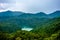 Beautiful aerial scenery over lake fontana in great smoky mounta